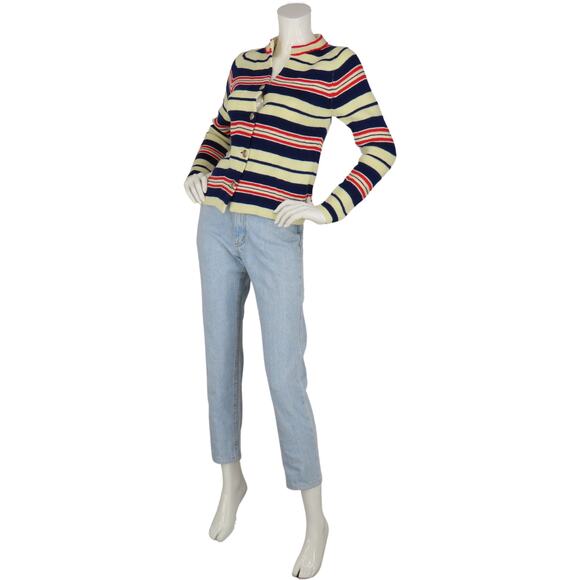 Vintage 70s Carol Evans Penney's Striped Cardigan - Picture 6 of 8